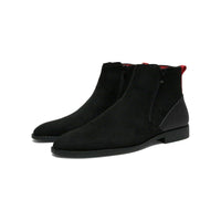 Men TAYNO Chelsea Chukka Micro Suede Soft Comfortable Zip up Boot Coupe Black - J.Valintin Men's Wear Legend - 99561