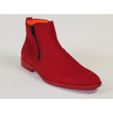 Men TAYNO Chelsea Chukka Soft Micro Suede Zip up Boot Coupe S Red - J.Valintin Men's Wear Legend - Coupe S - Red - 9