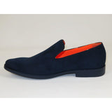 Men Tayno Dressy Casual Soft Suede Comfortable Slip on Loafer #ALPHA S Navy - J.Valintin Men's Wear Legend - 100879