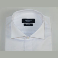 Men Tux Formal 100% Cotton Shirt MANSCHETT Turkey Slim Fit 303 - 01 White Wing tip - J.Valintin Men's Wear Legend - 96929