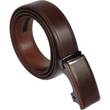 Men VALENTINI Leather Track Belt Adjustable Removable Buckle V502 Brown - J.Valintin Men's Wear Legend - 92135