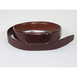 Men VALENTINI Leather Track Belt Adjustable Removable Buckle V502 Brown - J.Valintin Men's Wear Legend - 92135