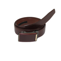 Men VALENTINI Leather Track Belt Adjustable Removable Buckle V502 Brown - J.Valintin Men's Wear Legend - 92135