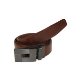 Men VALENTINI Leather Track Belt Adjustable Removable Buckle V522 Amber - J.Valintin Men's Wear Legend - V522 - Amber