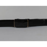 Men VALENTINI Leather Track Belt Adjustable Removable Buckle V526 Black - J.Valintin Men's Wear Legend - V526 - Black