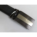 Men VALENTINI Leather Track Belt Adjustable Removable Buckle V531 Black - J.Valintin Men's Wear Legend - V531 - Black