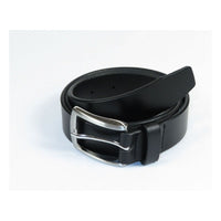 Men VALENTINI solid Leather Belt Classic Pin Buckle Big Sizes V801 black - J.Valintin Men's Wear Legend - 92176