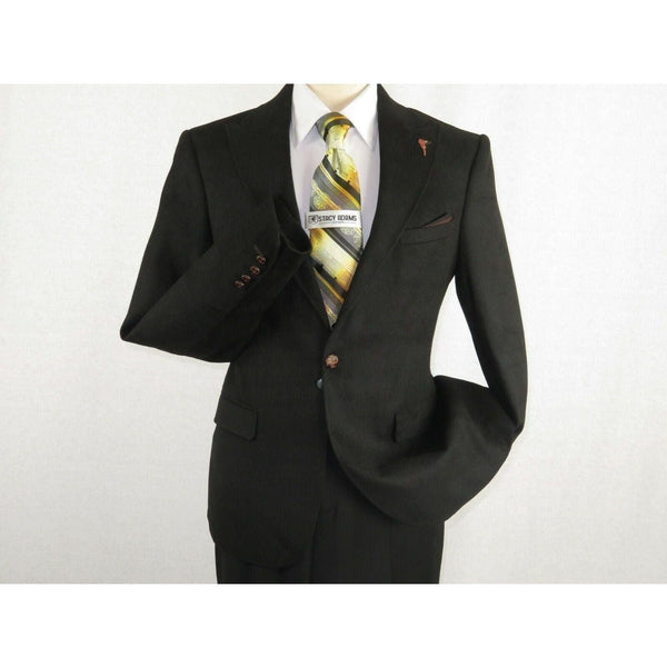 Men Wessi by J.Valintin Turkey Flannel Jacket Peak Lapel One Button 10 - 01 Black - J.Valintin Men's Wear Legend - 72076