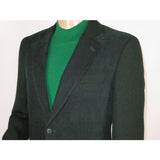 Men ZACCHI Velour Velveteen Hounds tooth Blazer Sport Coat DUANE 74524 Green - J.Valintin Men's Wear Legend - 98757