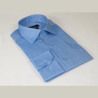 Mens 100% Cotton Shirt From Turkey Manschett by Quesste Slim Fit 4029 - 08 Blue - J.Valintin Men's Wear Legend - 96864