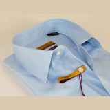 Mens 100% Egyptian Cotton Shirt French Cuffs Wrinkle resistance Enzo 61102 Blue - J.Valintin Men's Wear Legend - 393