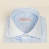 Mens 100% Italian Cotton Shirt High Quality Non Iron SORRENTO Turkey 4525 Blue - J.Valintin Men's Wear Legend - 96789