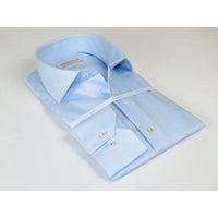 Mens 100% Italian Cotton Shirt High Quality Non Iron SORRENTO Turkey 4525 Blue - J.Valintin Men's Wear Legend - 96789