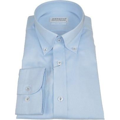 Mens 100% Italian Cotton Shirt Non Iron SORRENTO Button Down Oxford 4530 Blue - J.Valintin Men's Wear Legend - 98702