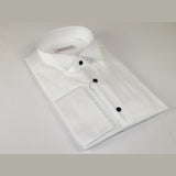 Mens 100% Italian Cotton Tux Formal Shirt SORRENTO Turkey 4846 White Wing tip - J.Valintin Men's Wear Legend - 96781