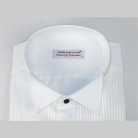 Mens 100% Italian Cotton Tux Formal Shirt SORRENTO Turkey 4846 White Wing tip - J.Valintin Men's Wear Legend - 96781