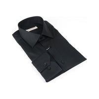 Mens 100% Italian Sheen Cotton Shirt High Quality SORRENTO Turkey 1131 Black - J.Valintin Men's Wear Legend - 96809