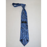 Men's 100% Silk Necktie By Bruno Piattelli Paisley Floral Fancy BP13 Royal Blue - J.Valintin Men's Wear Legend - BP13