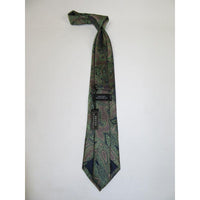 Men's 100% Silk Necktie By Bruno Piattelli Paisley Floral Fancy BP22 Green - J.Valintin Men's Wear Legend - BP22