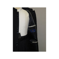 Mens APOLLO KING Banded Collarless suit Chinese Mandarin Wide leg AG92 navy blue - J.Valintin Men's Wear Legend - 31670