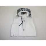 Men's Axxess Turkey Shirt 100% Cotton High Collar 224 - 13 French Cuffs White - J.Valintin Men's Wear Legend - 224 - 13 White - M