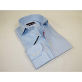 Men's Axxess Turkey Shirt 100% Egyptian Cotton High Collar 224 - 02 Blue Pique - J.Valintin Men's Wear Legend - 224 - 02 Blue - L