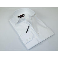 Men's Axxess Turkey Shirt 100% Egyptian Cotton High Collar 224 - 03 White Pique - J.Valintin Men's Wear Legend - 224 - 03 white - M