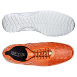 Mens Belvedere Genuine Hornback Caiman Crocodile, Soft Calf Astor Orange 33599 - J.Valintin Men's Wear Legend - Astor - Orange 33599_8