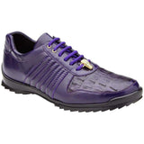 Mens Belvedere Genuine Hornback Caiman Crocodile, Soft Calf Astor Purple 33599 - J.Valintin Men's Wear Legend - Astor - Purple 33599_8