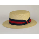 Men's Boater Skimmer Natural Straw Flat Crown GAUCHO Hat BC632 Natural - J.Valintin Men's Wear Legend - BC632 Natural - S