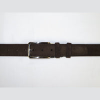 Mens Brown Genuine Suede Soft Leather Belt PIERO ROSSI From Turkey # Brown - C - J.Valintin Men's Wear Legend - 97182