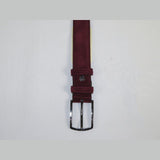 Mens Burgundy Genuine Suede Soft Leather Belt PIERO ROSSI Turkey # Burgundy - C - J.Valintin Men's Wear Legend - 97189