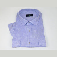 Men's Ciazzo Turkey 100% Linen Breathable Shirt Short Sleeves #Linen 65 Lavender - J.Valintin Men's Wear Legend - 101087