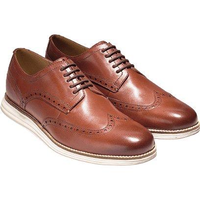 Mens COLE HAAN Shoes OriginalGrand Wingtip Oxford Lace up Comfort C26471 Tan - J.Valintin Men's Wear Legend - 93442