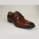 Men's Dress Shoes STEVE MADDEN Soft Leather upper Buckle Strap COVET Cognac - J.Valintin Men's Wear Legend - 100803