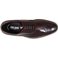 Mens Dunbar Stacy Adams Shoes Antiqued Leather Burgundy Oxford wingtip 25064 - 601 - J.Valintin Men's Wear Legend - 25064_601_7_M