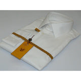 Mens ENZO Egyptian Soft Cotton Dress Shirt Barrel Cuff Wrinkle Free 61101 White - J.Valintin Men's Wear Legend - 13129