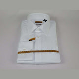 Mens ENZO Egyptian Soft Cotton Dress Shirt Barrel Cuff Wrinkle Free 61101 White - J.Valintin Men's Wear Legend - 13129