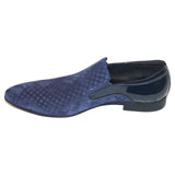 Men's European Leather Shoes Zota Formal Slip On Suede Checker HFD1 - B1 Navy - J.Valintin Men's Wear Legend - 12465