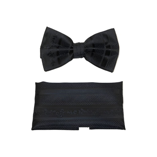 Men's Fancy Bow Tie/Hankie Set By J.Valintin Soft Microfiber Silky JVBT - 13 - J.Valintin Men's Wear Legend - JVBT - 13