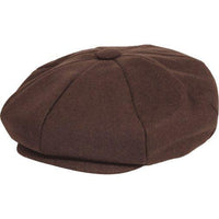 Mens Fashion Classic Flannel Wool Apple Cap Hat by Bruno Capelo ME901 Brown - J.Valintin Men's Wear Legend - 98135