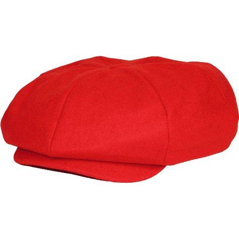 Mens Fashion Classic Flannel Wool Apple Cap Hat by Bruno Capelo ME905 Red - J.Valintin Men's Wear Legend - 98151