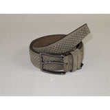 Mens Genuine Basket weave Suede Soft Leather Belt PIERO ROSSI Turkey # 1002 Gray - J.Valintin Men's Wear Legend - 97268