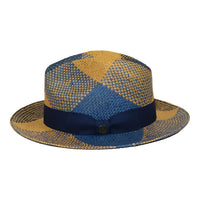 Men's Genuine Straw Hat by Bruno Capelo Cubano CU403 Denim/Cognac - J.Valintin Men's Wear Legend - CU403 Denim - M