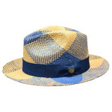 Men's Genuine Straw Hat by Bruno Capelo Cubano CU403 Denim/Cognac - J.Valintin Men's Wear Legend - CU403 Denim - M