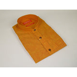 Mens INSERCH linen Shirt Banded Chinese Collar Sleeves - Less SS719 Sunburst - J.Valintin Men's Wear Legend - SS719 - 191 - M