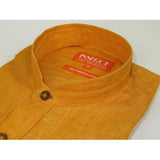 Mens INSERCH linen Shirt Banded Chinese Collar Sleeves - Less SS719 Sunburst - J.Valintin Men's Wear Legend - SS719 - 191 - M