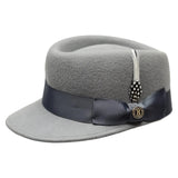 Men's LEGIONNAIRE Codet Cap Wool Felt Hat Telescope Crown LG103 Gray - J.Valintin Men's Wear Legend - LG103 - Gray - S