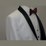 Men's Lorenzo Bruno Shawl Tuxedo Slim 3 Piece Shiny Formal Suit S6501V White - J.Valintin Men's Wear Legend - 19886