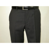 Mens MANTONI Flat Front Pants 100% Wool Super 140's Classic Fit 46306 - 3 Charcoal - J.Valintin Men's Wear Legend - 8336